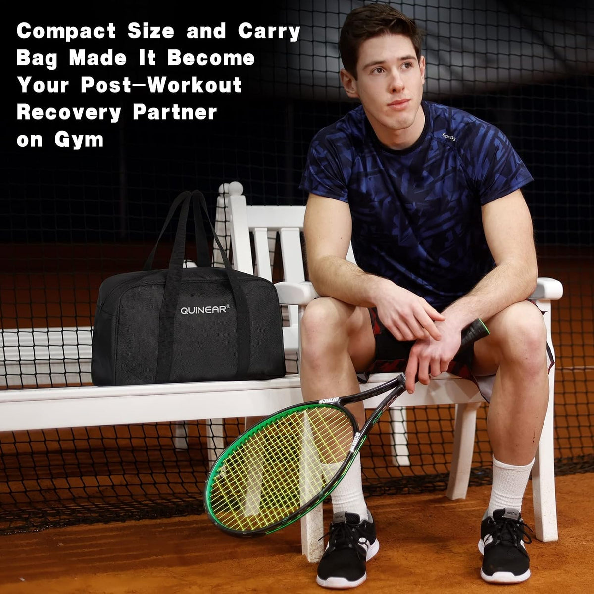 QUINEAR carry bag in a workout setting